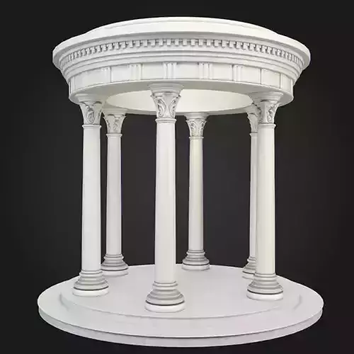 Gazebo temple with columns