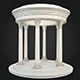 Gazebo temple with columns 3D model_1