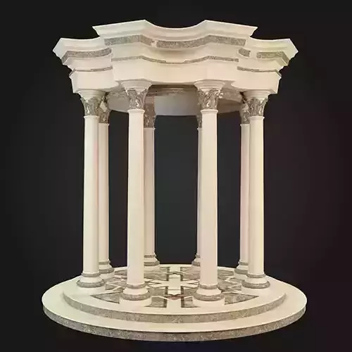 Gazebo pillars and columns of temple