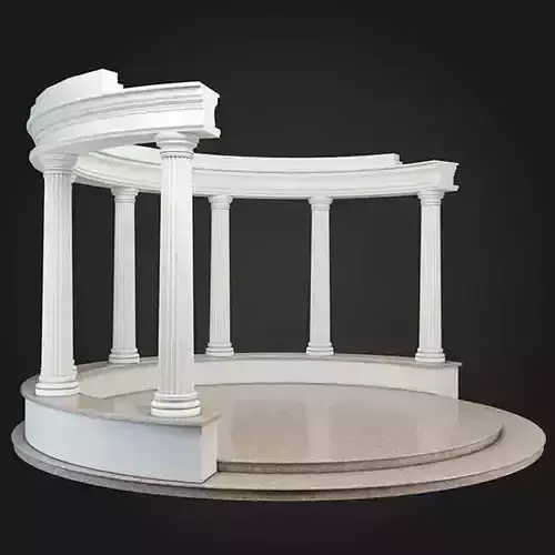 Gazebo temple with columns