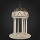 Gazebo pillared structure 3D model_1