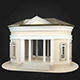Gazebo building with columns and pillars 3D model_1