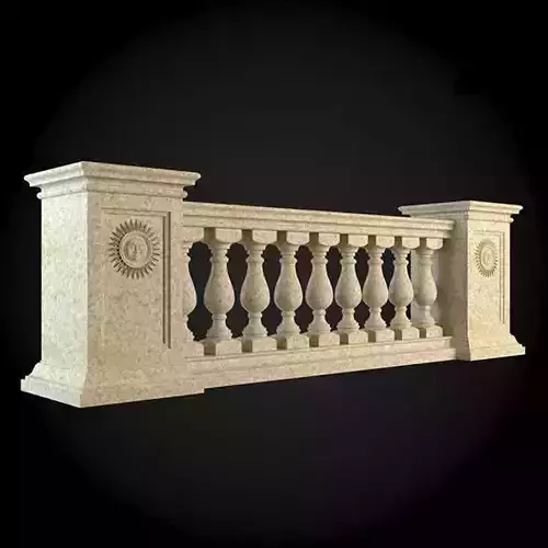 Baluster marble balustrade