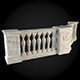 Baluster marble railing 3D model_1