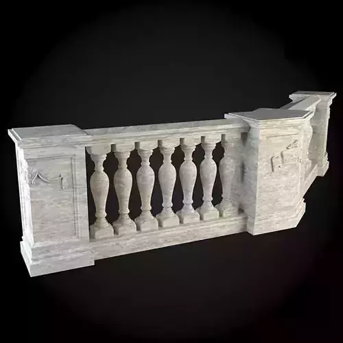 Baluster marble railing