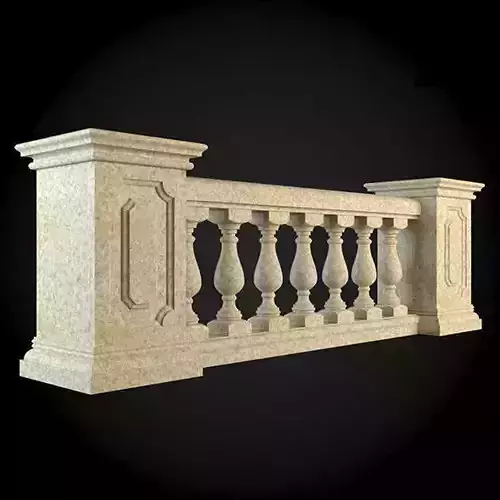 Baluster marble railing