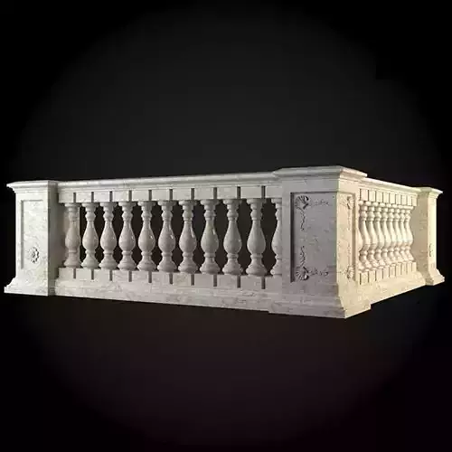 Baluster marble balustrade
