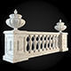 Baluster marble railing 3D model_1