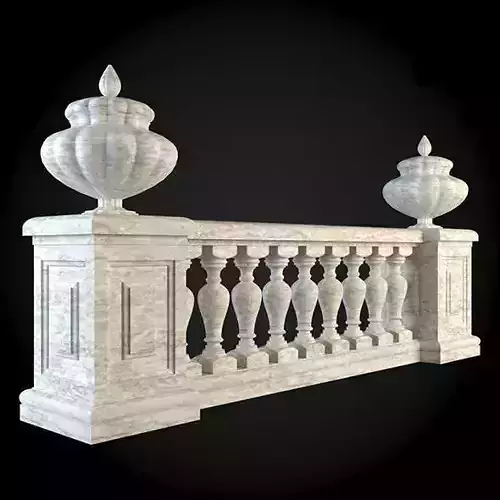 Baluster marble railing