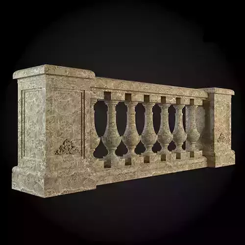 Baluster marble railing