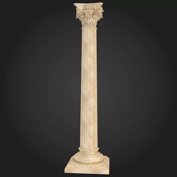 Column marble 3D model_0