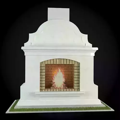 Garden Fireplace 3D model