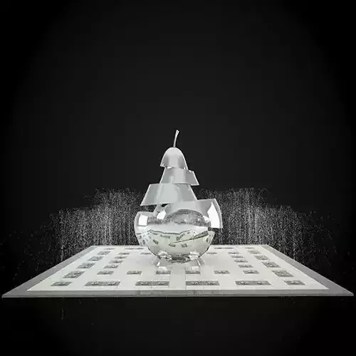 Fountain ship in bottle