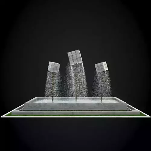 Fountain glass water in background