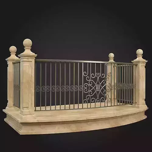 Balcony wrought iron railing