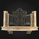 Balcony wrought iron railing 3D model_1
