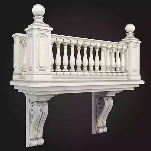 Balcony with ornamental railings