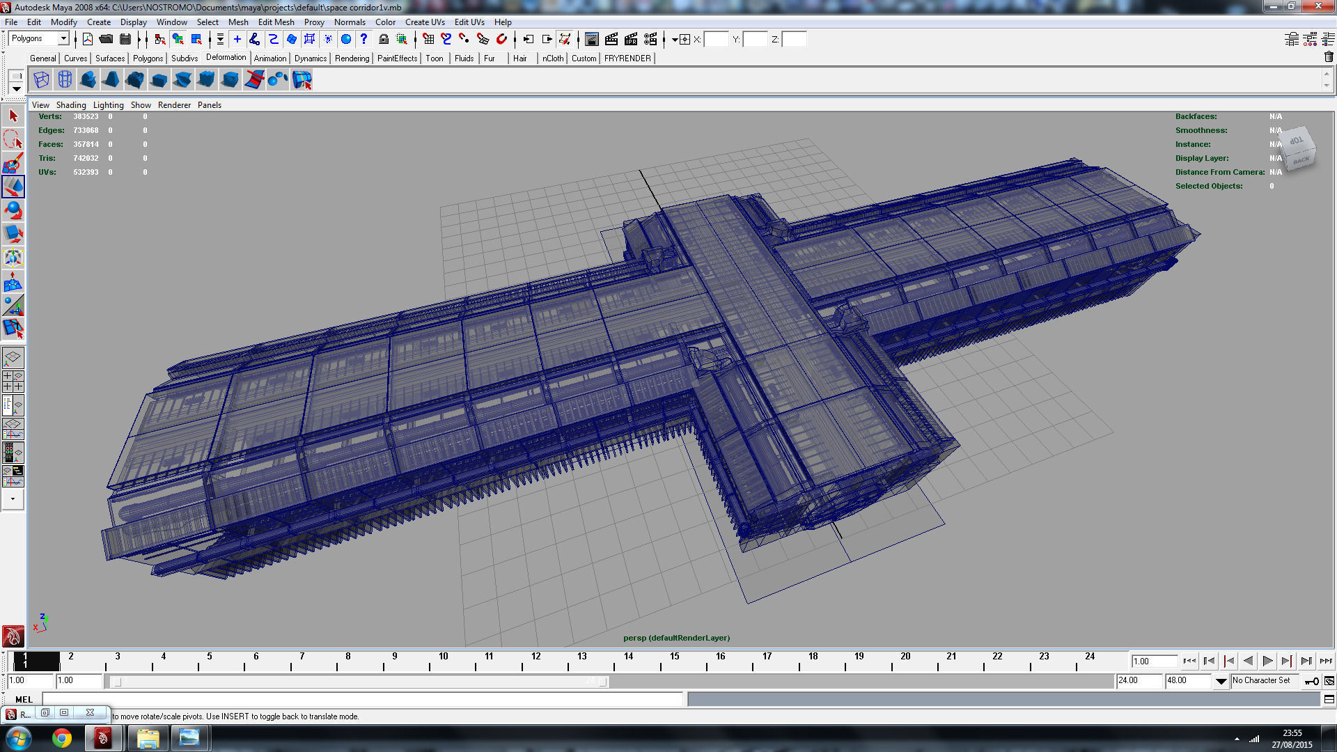 Spacecraft Corridor 3D model_6