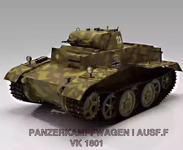 Panzer I Ausf F   VK1801 3D model
