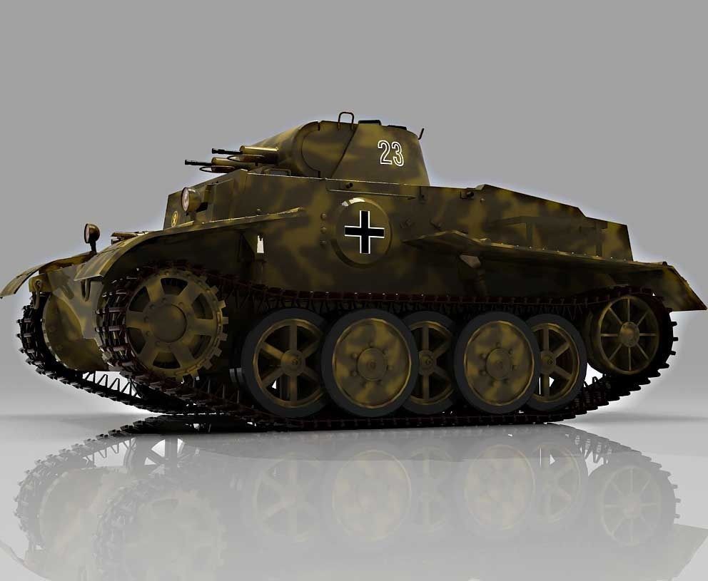 Panzer I Ausf F   VK1801 3D model_6