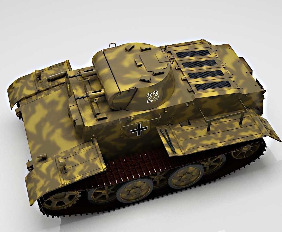 Panzer I Ausf F   VK1801 3D model_7