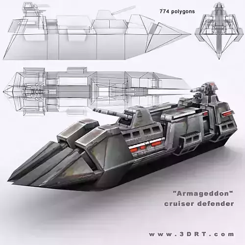3DRT - Sci-Fi Naval Vessel - Armageddon 
