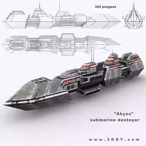 3DRT - Sci-Fi Naval Vessel - Abyss