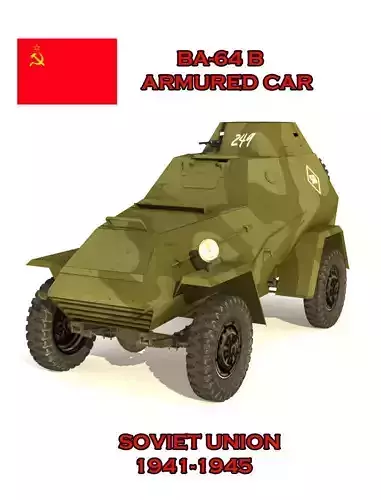 BA 64 B SCOUT CAR 3D model