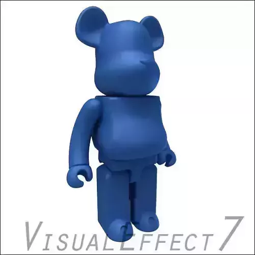 Matte Blue BearBrick 3D model Matte Blue BearBrick 3D model