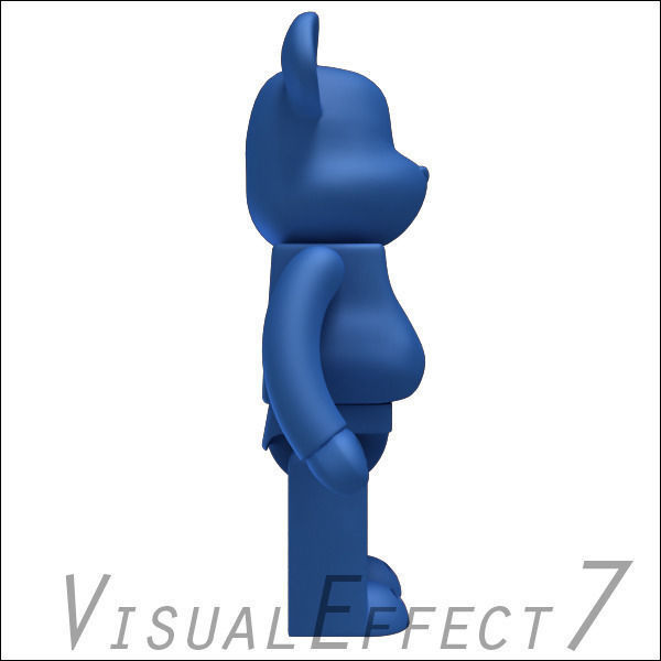 Matte Blue BearBrick 3D model_2