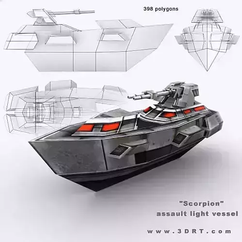 3DRT - Sci-Fi Naval Vessel - Scorpion