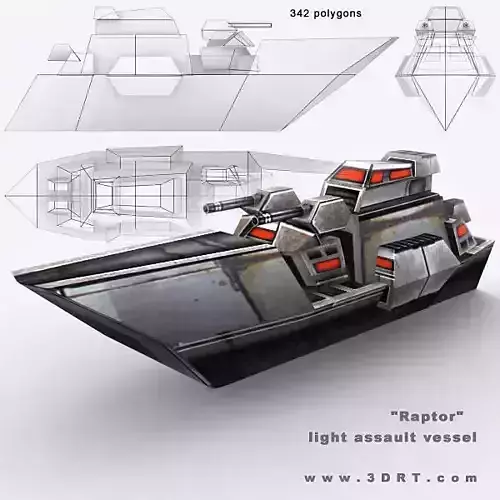 3DRT - Sci-Fi Naval Vessel - Raptor