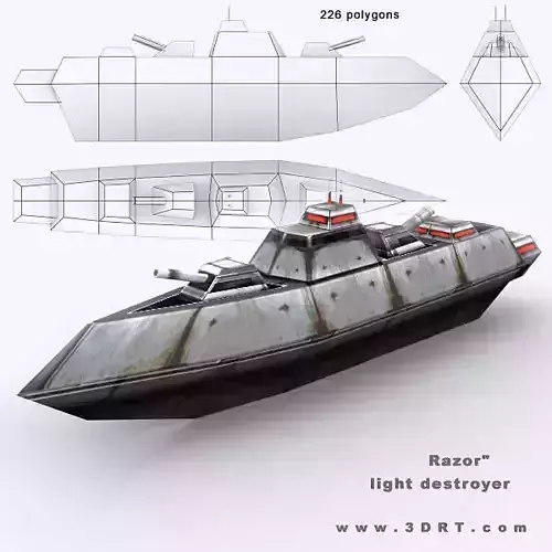 3DRT - Sci-Fi Navel Vessel - Razor 