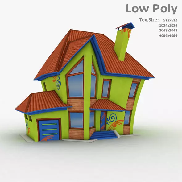 Building colorful house 3D model