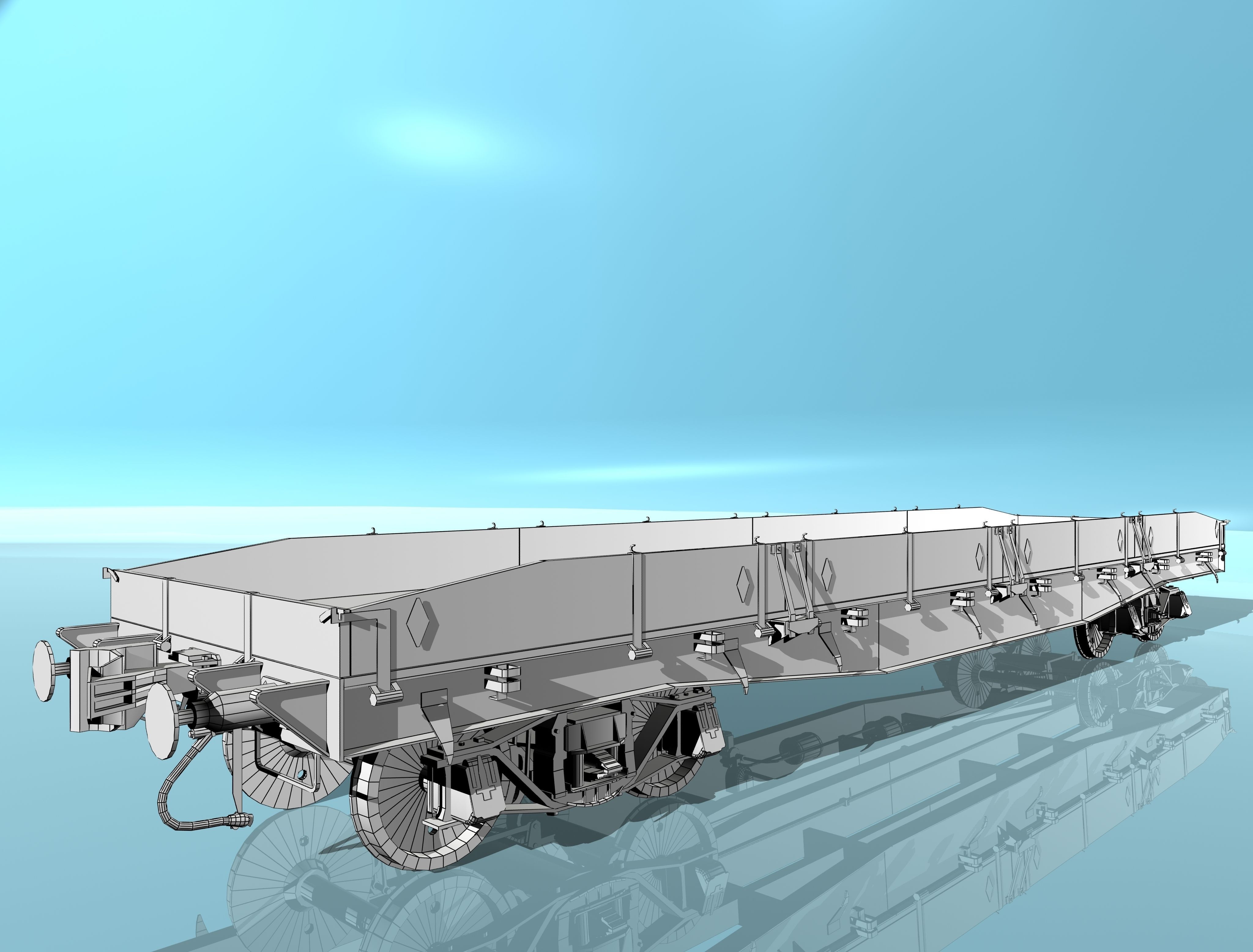 Platform type 13-H453 Low-poly 3D model_5