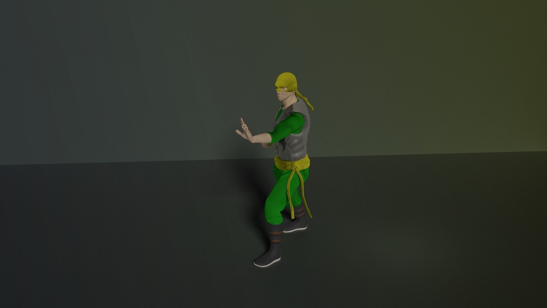 Iron Fist Free low-poly 3D model
