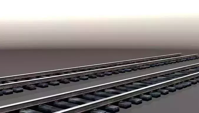 Track 1524mm Low-poly 3D model