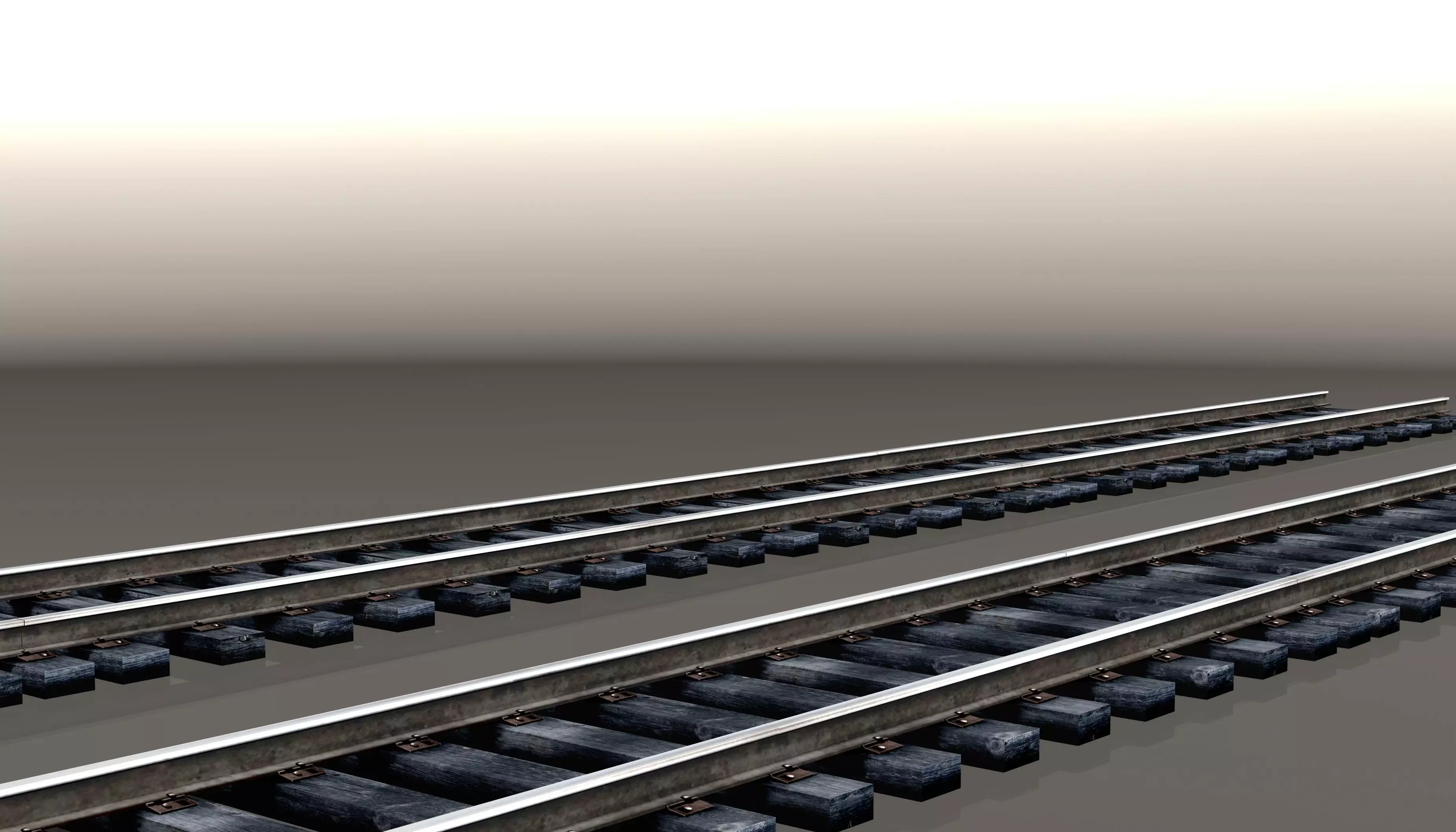 Track 1524mm Low-poly 3D model