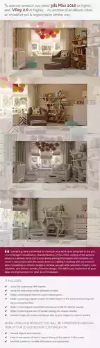 Nursery living room with furniture