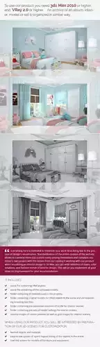 Nursery interior design for bedroom