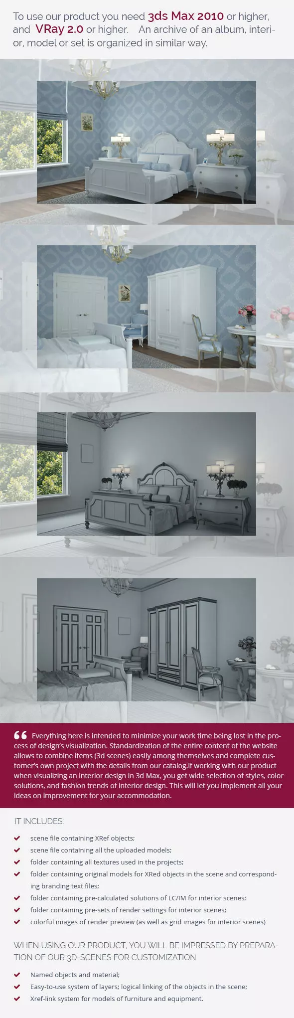 Bedroom interior design - home decor ideas for living room and 3D model