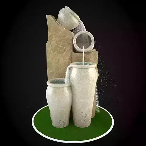 Fountain with three pots