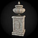 Pedestals stone urn 3D model_1