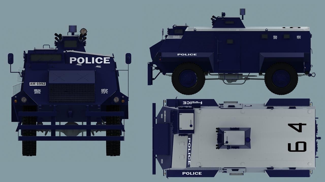 AT 105 SAXON HONK KONG POLICE 3D model_4
