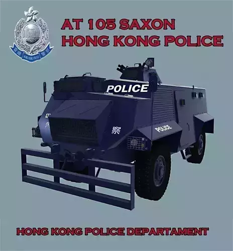 AT 105 SAXON HONK KONG POLICE 3D model