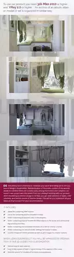 Hall kitchen with furniture