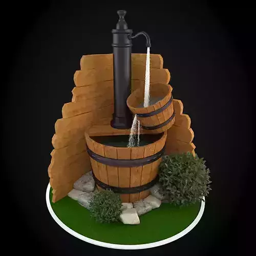Fountain wooden water
