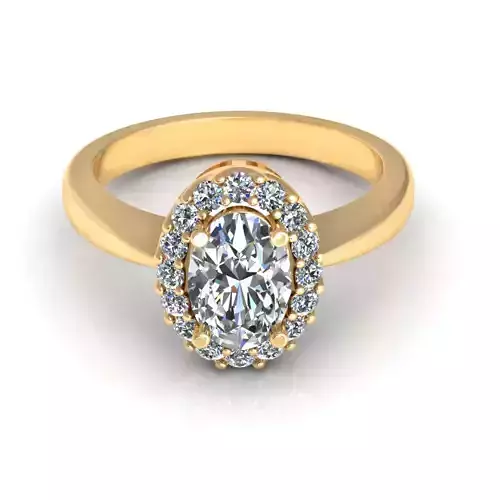Oval Love Engagement Ring