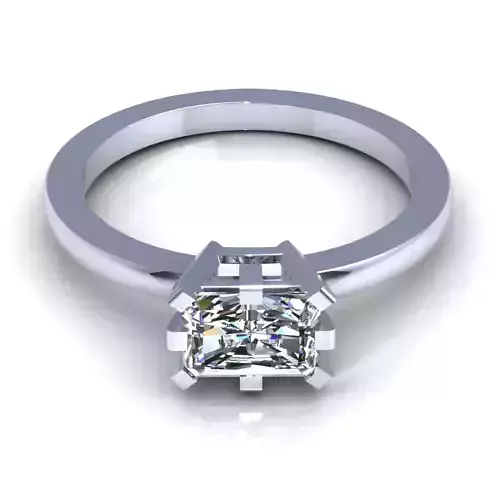 Emerald Diamond Ring 3D print model