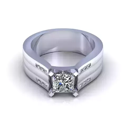 Four Shank Diamond Ring